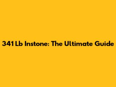 341 Lb Instone: The Ultimate Guide