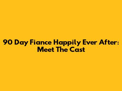 90 Day Fiance Happily Ever After: Meet The Cast