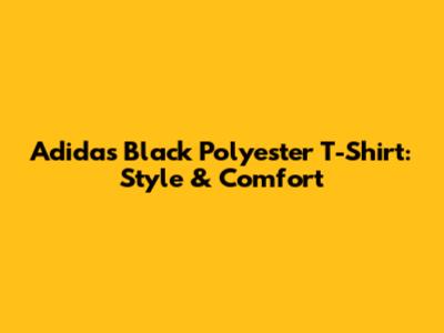 Adidas Black Polyester T-Shirt: Style & Comfort