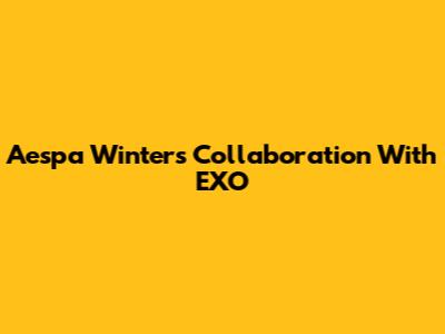 Aespa Winter's Collaboration With EXO