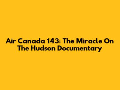 Air Canada 143: The Miracle On The Hudson Documentary