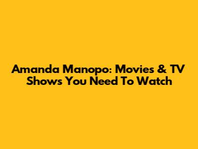 Amanda Manopo: Movies & TV Shows You Need To Watch