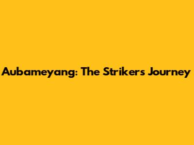 Aubameyang: The Striker's Journey