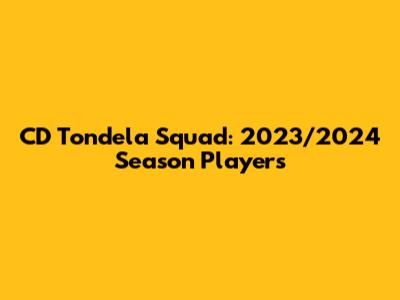 CD Tondela Squad: 2023/2024 Season Players