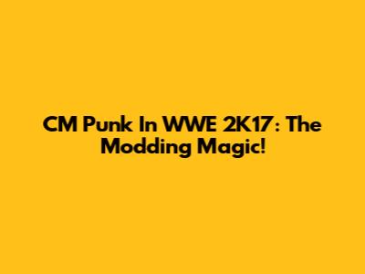 CM Punk In WWE 2K17: The Modding Magic!
