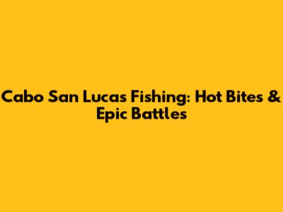 Cabo San Lucas Fishing: Hot Bites & Epic Battles