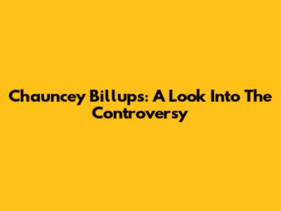 Chauncey Billups: A Look Into The Controversy