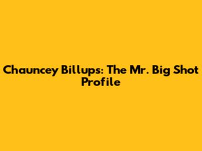 Chauncey Billups: The 'Mr. Big Shot' Profile