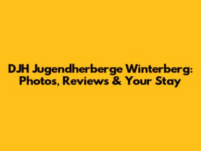 DJH Jugendherberge Winterberg: Photos, Reviews & Your Stay