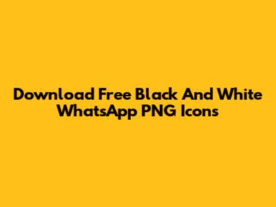 Download Free Black And White WhatsApp PNG Icons