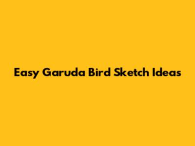 Easy Garuda Bird Sketch Ideas