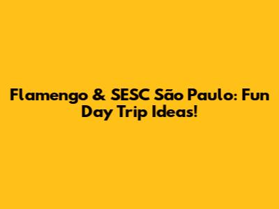 Flamengo & SESC São Paulo: Fun Day Trip Ideas!