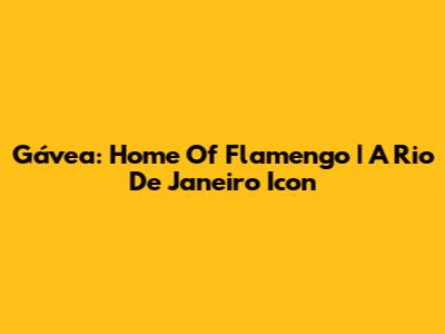 Gávea: Home Of Flamengo | A Rio De Janeiro Icon
