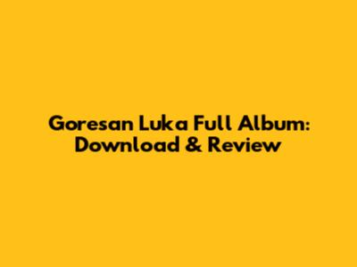 Goresan Luka Full Album: Download & Review