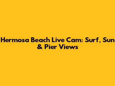 Hermosa Beach Live Cam: Surf, Sun & Pier Views