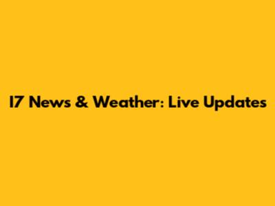 I7 News & Weather: Live Updates