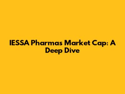 IESSA Pharma's Market Cap: A Deep Dive