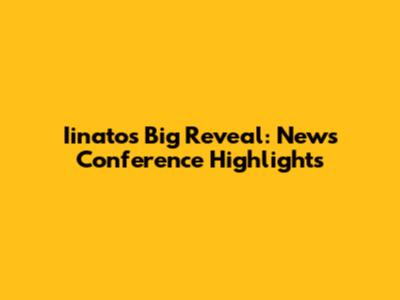 Iinato's Big Reveal: News Conference Highlights
