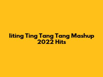 Iiting Ting Tang Tang Mashup 2022 Hits
