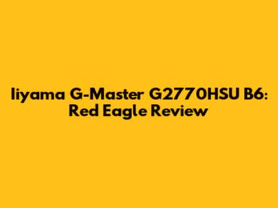 Iiyama G-Master G2770HSU B6: Red Eagle Review