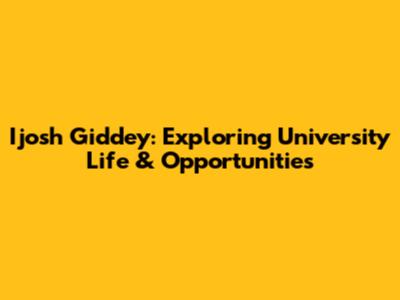 Ijosh Giddey: Exploring University Life & Opportunities