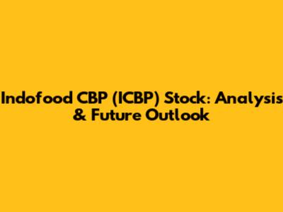 Indofood CBP (ICBP) Stock: Analysis & Future Outlook