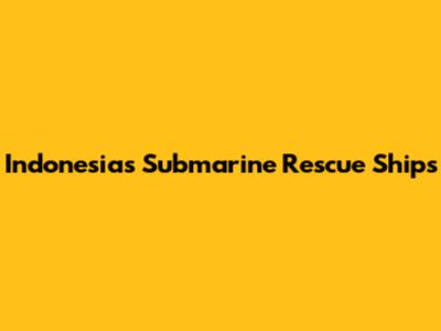 Indonesia's Submarine Rescue Ships