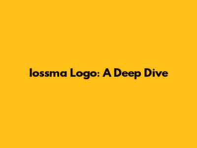 Iossma Logo: A Deep Dive