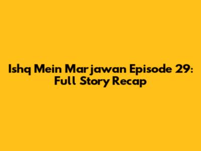 Ishq Mein Marjawan Episode 29: Full Story Recap