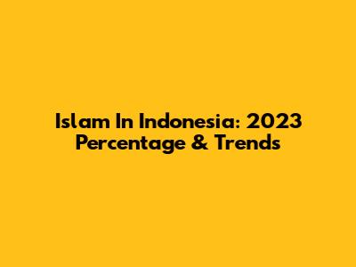 Islam In Indonesia: 2023 Percentage & Trends