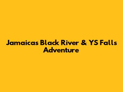 Jamaica's Black River & YS Falls Adventure