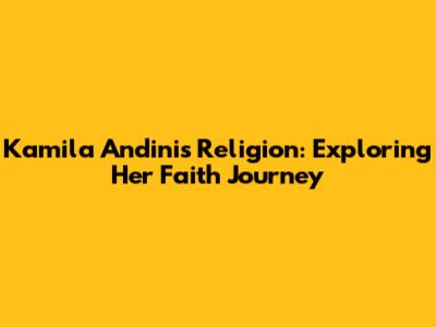Kamila Andini's Religion: Exploring Her Faith Journey