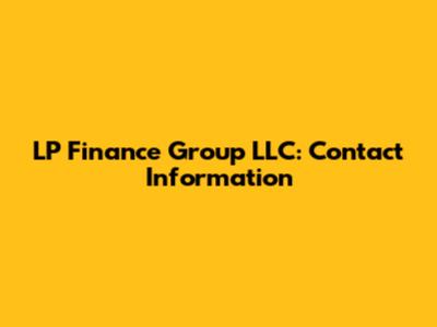 LP Finance Group LLC: Contact Information
