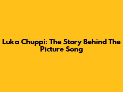 Luka Chuppi: The Story Behind The Picture Song