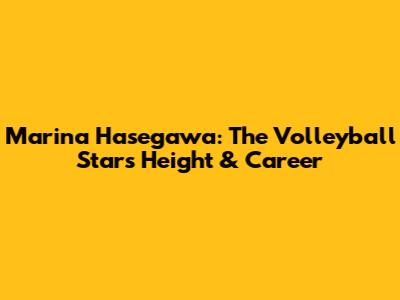 Marina Hasegawa: The Volleyball Star's Height & Career