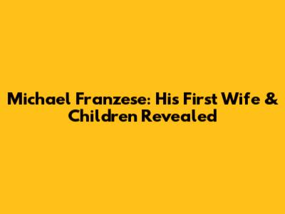 Michael Franzese: His First Wife & Children Revealed
