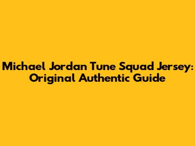 Michael Jordan Tune Squad Jersey: Original Authentic Guide
