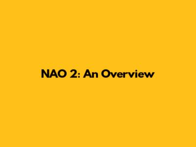 NAO 2: An Overview