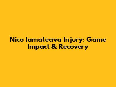 Nico Iamaleava Injury: Game Impact & Recovery