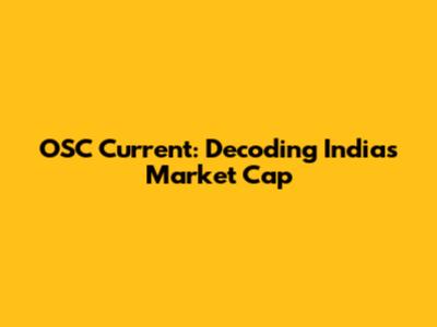 OSC Current: Decoding India's Market Cap