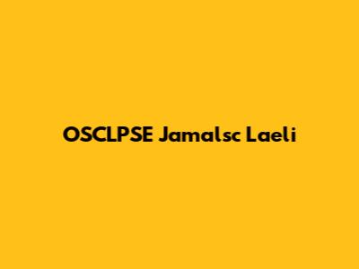 OSCLPSE Jamalsc Laeli