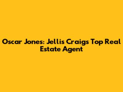 Oscar Jones: Jellis Craig's Top Real Estate Agent