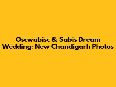 Oscwabisc & Sabi's Dream Wedding: New Chandigarh Photos