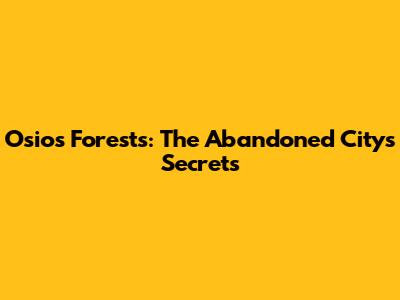 Osios Forests: The Abandoned City's Secrets
