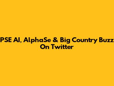 PSE AI, AlphaSe & Big Country Buzz On Twitter