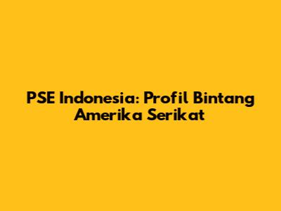 PSE Indonesia: Profil Bintang Amerika Serikat