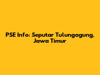 PSE Info: Seputar Tulungagung, Jawa Timur