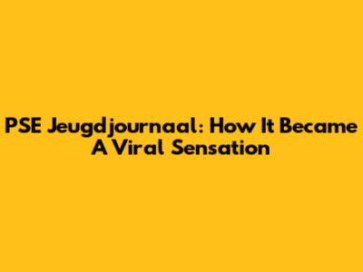 PSE Jeugdjournaal: How It Became A Viral Sensation