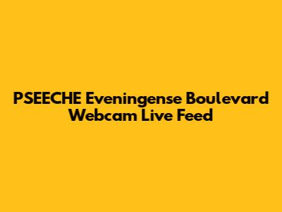 PSEECHE Eveningense Boulevard Webcam Live Feed