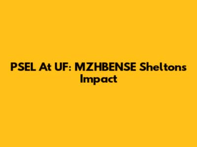 PSEL At UF: MZHBENSE Shelton's Impact